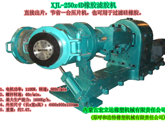 XJL-250X4D橡膠濾膠機(jī)（直接出片，可用于過濾硅橡膠）